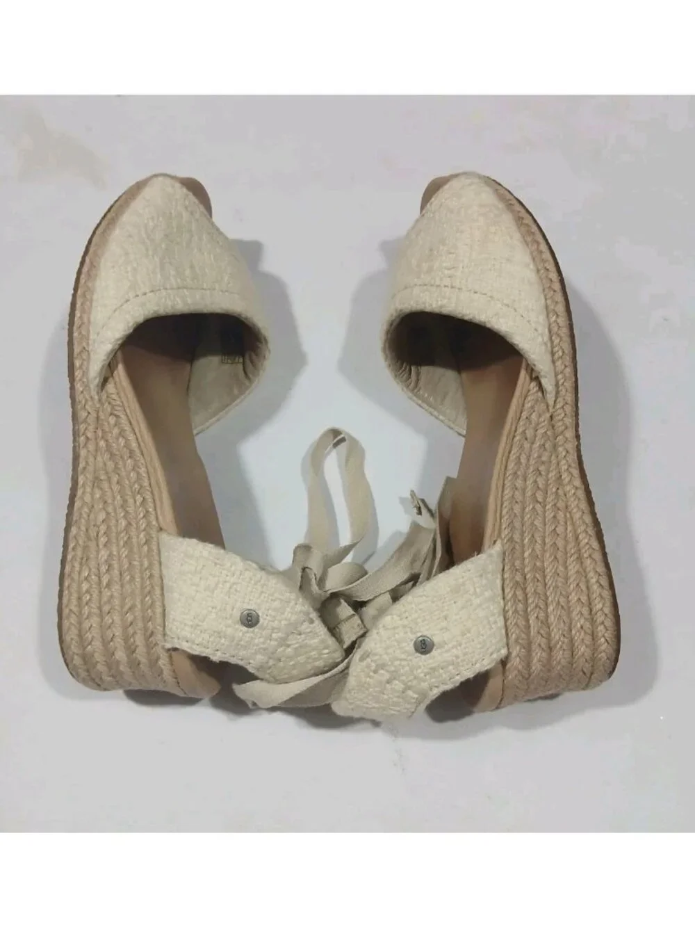 UGG Delmar Espadrille Wedge Sandals Lace Up